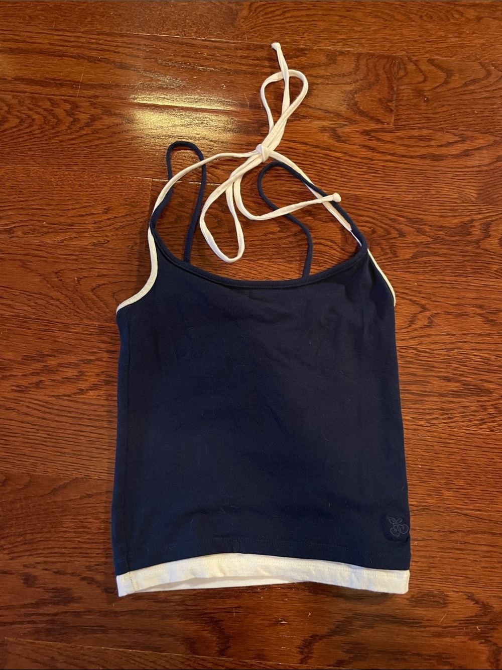 Urban Outfitters Navy Halter-Style Cami Tank with White Trim - Women
